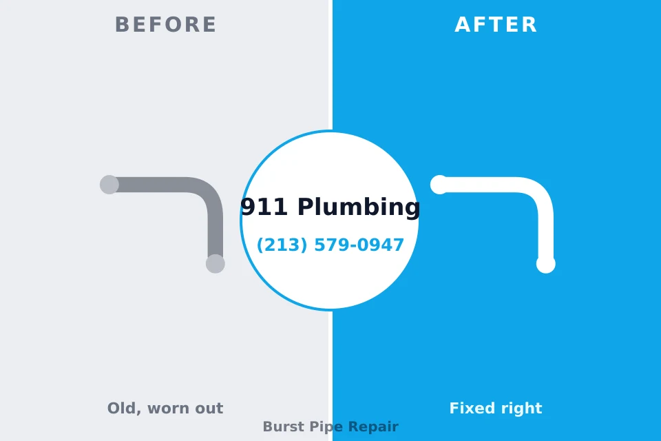 Before and after: plumbing repair Hamilton, MO